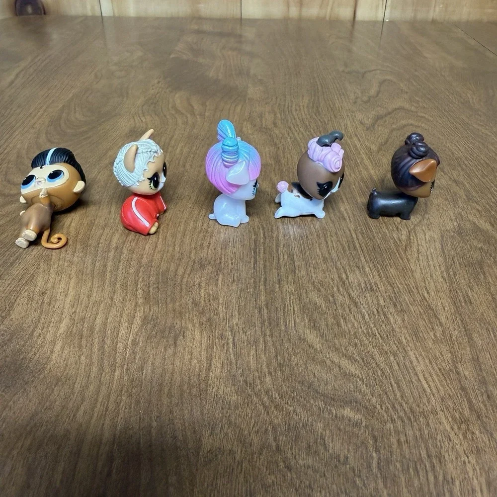 LOL Surprise Pets Lot Of 9 Mixed Dogs Cats Bunny Monkey Figurines MGA Toys
